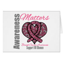Support All Women Breast Cancer Awareness Matters Greeting Cards