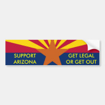 SUPPORT ARIZONA BUMPER STICKER