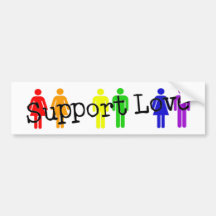 Support Love Gay Pride Bumper Stickers