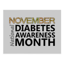 Support National Diabetes Awareness Month November Postcard