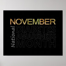 Support National Diabetes Awareness Month November Print