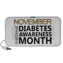 Support November National Diabetes Awareness Month Mp3 Speakers