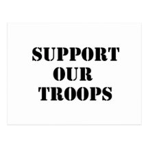support our troops post card