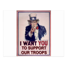 Support Our Troops Postcards
