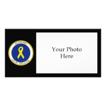 Support Our Troops Ribbon Customised Photo Card