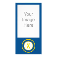 Support Our Troops Ribbon Personalized Photo Card