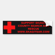 SUPPORT SKAGIT COUNTY SEARCH AND RES... BUMPER STICKER