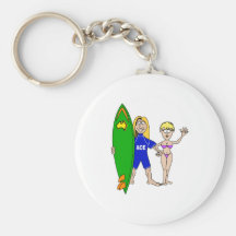 Surf Couple Key Chain