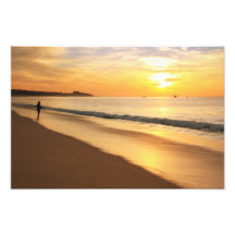 Surf Fisherman at Sunrise Art Photo