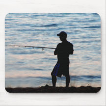 Surf Fishing At Dusk 6 Mousepad