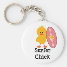 Surfer Chick Keychain