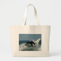 Surfer In Ocean Beach Tote Bag