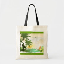 Surfer Theme Canvas Bags