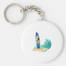 Surfing Key Chain