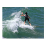 Surfing Wave Post Card