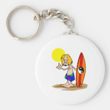 Surfs Up Dude Key Chain