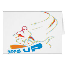 surfs up greeting card