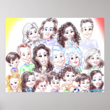 Surprise Party Caricatures Poster 13a
