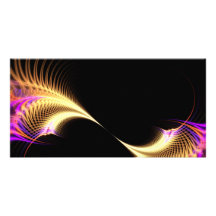 Surreal Purple Fractal Vortex Photo Greeting Card