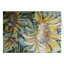 Surreal Sunflowers card