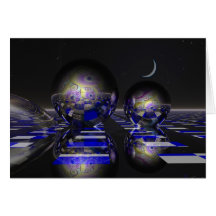Surrealistic sci-fi card