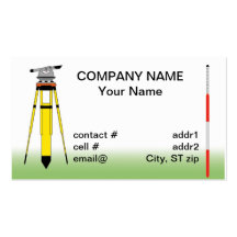 surveyor tools business card template