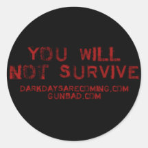 Survival Round Stickers
