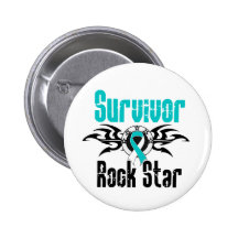 Survivor Rock Star - Cervical Cancer Survivor Pins