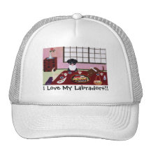 Sushi Party Labradors Trucker Hat