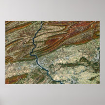 Susquehanna River From Space Poster
