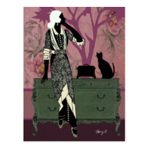 Suzanne in Lilac & Green - Postcards