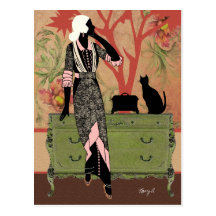 Suzanne in Orange & Green - Postcards