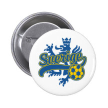 Sverige Soccer Pinback Buttons