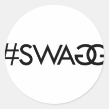 SWAGG, #SWAGG ROUND STICKER