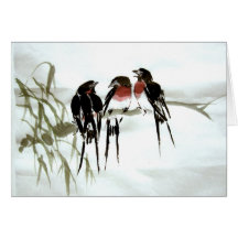 Swallow Family Card