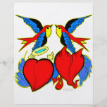 Swallows and Hearts Tattoo Personalized Flyer