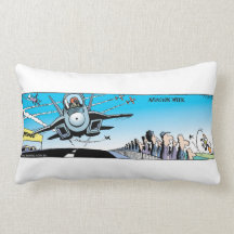 Swamp Cartoons Air Show Pillow
