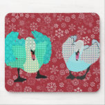 Swanky Swan Red Snowflake Mousepad mousepads