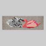 Swanky Swans Love Grey Art Poster posters