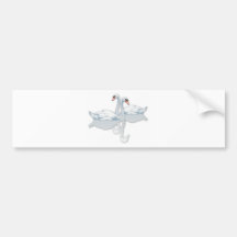 SWANS IN LOVE FOR WEDDINGS BUMPER STICKER