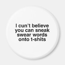 Swear words fridge magnets