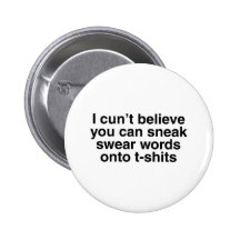 Swear words pinback button