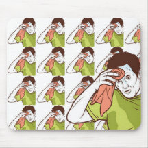 sweating man mousepad