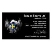 Sweden Soccer Champions Business Card Template