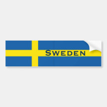 Sweden Swedish Flag Bumper Stickers