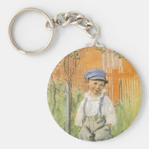 Swedish  Boy in the Grass Key Chain