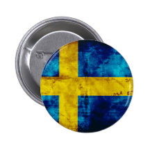 Swedish Flag Pinback Button