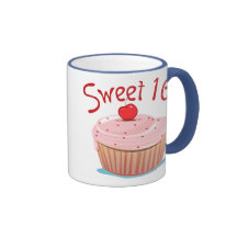Sweet 16 16th Birthday Cupcake Mug