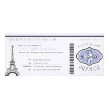 Sweet 16 Birthday Boarding Pass to Paris Announcements