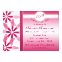 Sweet 16 Birthday Party Invitation